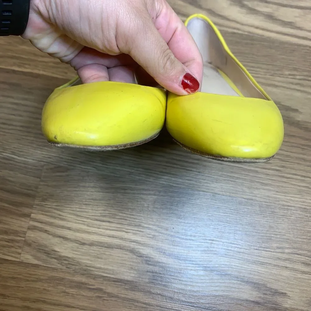 Kate‎ Spade Fallyn Flats Neon Yellow size 6 Ballet Womens Patent Leather